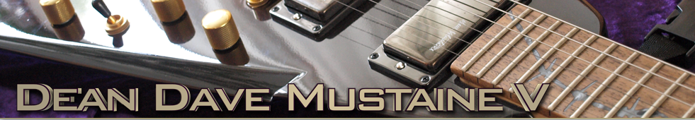 Dean mustaine V Top banner